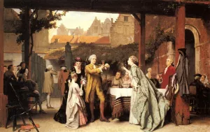 Toasting the Winner painting by Auguste Serrure