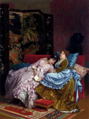 An Afternoon Idyll painting by Auguste Toulmouche