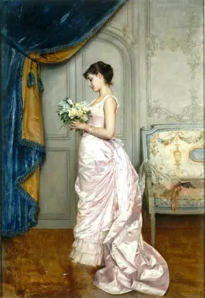 Le Billet by Auguste Toulmouche - Oil Painting Reproduction