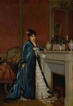 News From Afar by Auguste Toulmouche Oil Painting