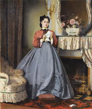 The Love Letter by Auguste Toulmouche - Oil Painting Reproduction