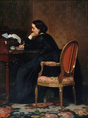 The Reply by Auguste Toulmouche Oil Painting