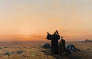 Morning Prayers by Auguste Veillon Oil Painting