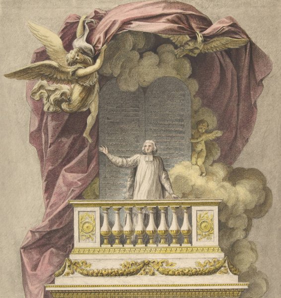 Design for a Pulpit by Augustin Pajou - Hand-Painted Oil Painting Reproduction