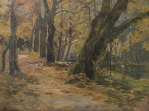 In The Park by Augustin Satra Oil Painting