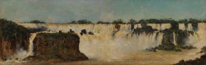La cascada del Iguazu by Augusto Ballerini Oil Painting