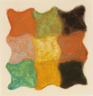 Abstraktion In Orange, Gelb Und Grun by Augusto Giacometti Oil Painting