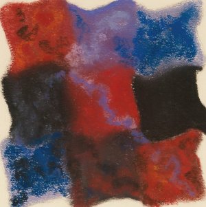 Abstraktion In Rot, Blau Und Violett by Augusto Giacometti Oil Painting