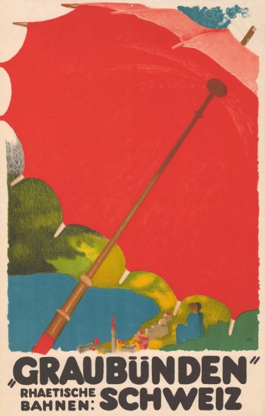 Main Product Photo of Graubunden, Rhatische Bahnen; Schweiz  Painting by Augusto Giacometti