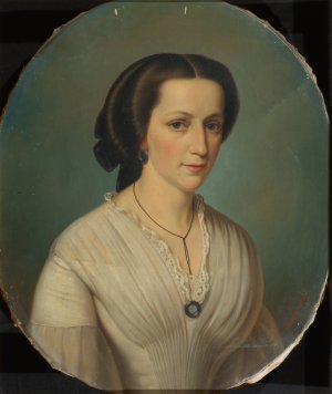Caroline von Stalitz, geb. Petke by Augusto Tominz Oil Painting