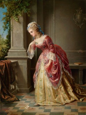 Der Liebesbrief by Augusto Tominz Oil Painting