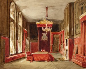 Study for Drawing Room, St. James, from Microcosm of London by Augustus Charles Pugin Oil Painting
