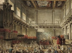 Study for Royal Chapel, Whitehall, in Micocosm of London by Augustus Charles Pugin Oil Painting