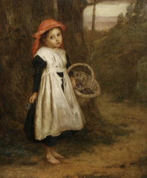 A Little Violet Seller by Augustus Edwin Mulready Oil Painting