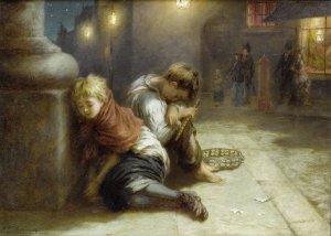 Fatigued Minstrels by Augustus Edwin Mulready Oil Painting