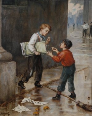 Luck In A Moment by Augustus Edwin Mulready Oil Painting