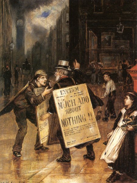 Main Product Photo of Much Ado About Nothing Painting by Augustus Edwin Mulready