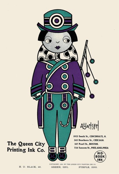 Queen City Ink, Ad. 01  by Augustus Jansson - Hand-Painted Oil Painting Reproduction