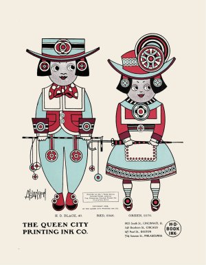 Queen City Ink, Ad. 04 by Augustus Jansson Oil Painting