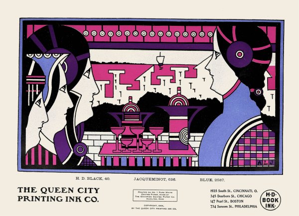 Queen City Ink, Ad. 05  by Augustus Jansson - Hand-Painted Oil Painting Reproduction