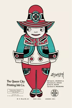 Queen City Ink, Ad. 23 Oil painting by Augustus Jansson