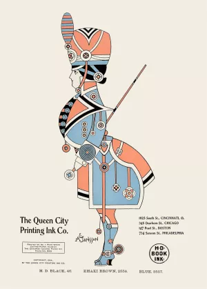 Queen City Ink, Ad. 24 Oil painting by Augustus Jansson