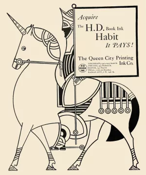 Queen City Ink, Ad. 37 Oil painting by Augustus Jansson