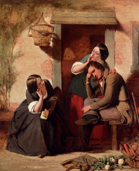 Main Product Photo of A Teasing Riddle Painting by Augustus Leopold Egg