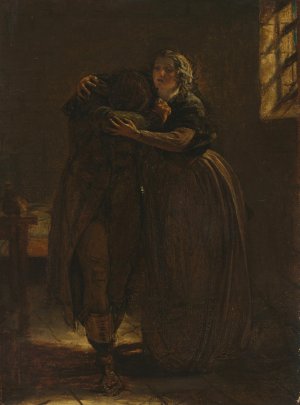 Study for 'Come Rest in this Bosom my own Stricken Dear' by Augustus Leopold Egg Oil Painting