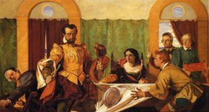 The Dinner Scene from 'The Taming of the Shrew' Oil painting by Augustus Leopold Egg