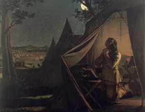 The Night before Naseby Oil painting by Augustus Leopold Egg