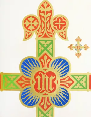 A Cross for a Frontal or Vestment, with the Holy name in a Quatrefoil by Augustus Pugin Oil Painting