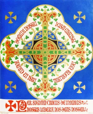A Floriated Cross by Augustus Pugin Oil Painting
