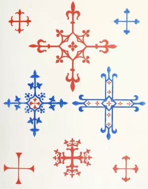Crosses for marking Church Linen by Augustus Pugin Oil Painting