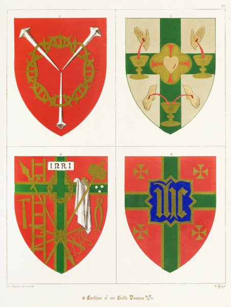 Emblems of our Lord's Passion  by Augustus Pugin - Hand-Painted Oil Painting Reproduction