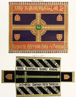 Funeral Palls for a Herse and a Coffin by Augustus Pugin Oil Painting