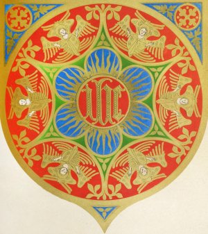 Hood of Cope; The Holy Name surrounded with Cherubim by Augustus Pugin Oil Painting