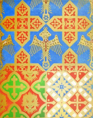 Patterns for Diapering 2 by Augustus Pugin Oil Painting