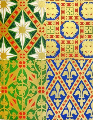 Patterns for Diapering 3 by Augustus Pugin Oil Painting