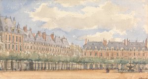 Place Royale, Paris by Augustus Pugin Oil Painting