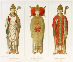 Roman and English Bishops by Augustus Pugin Oil Painting