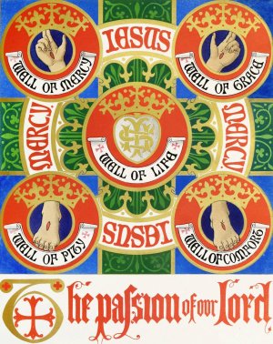 The Five Wounds of our Lord Glorified by Augustus Pugin Oil Painting
