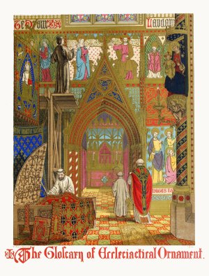Various Examples of Church Furniture and Decoration by Augustus Pugin Oil Painting