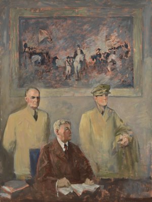 The High Command - Left Panel by Augustus Vincent Tack Oil Painting