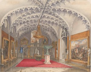 Marmeren voorhal bij de Gotische Zaal, paleis Kneuterdijk, Den Haag by Augustus Wijnantz Oil Painting