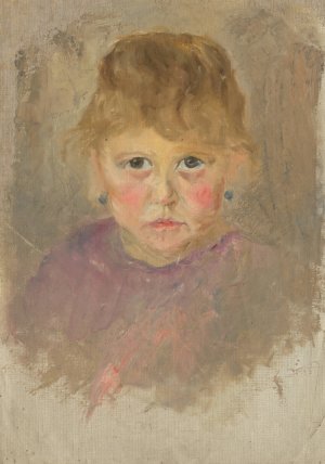 Head Study of a Woman by Aurel Ballo Oil Painting