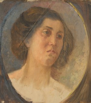 Head Study of a Woman by Aurel Ballo Oil Painting