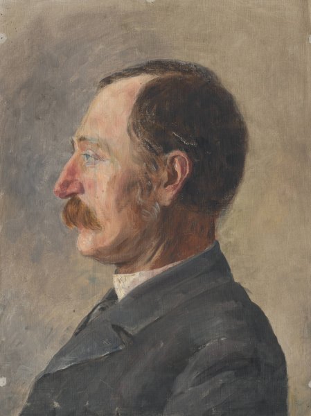 Head Study of Man in Profile  by Aurel Ballo - Hand-Painted Oil Painting Reproduction