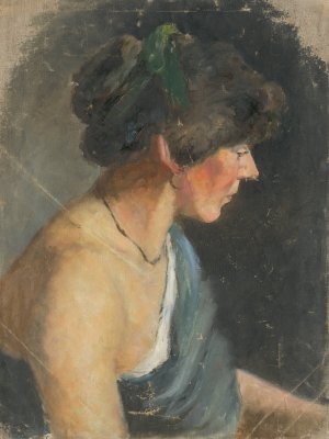 Woman in Green by Aurel Ballo Oil Painting