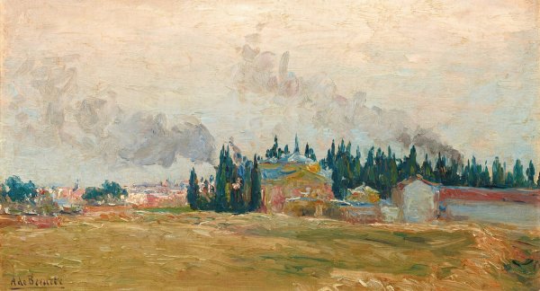 Alrededores de Madrid  by Aureliano De Beruete - Hand-Painted Oil Painting Reproduction